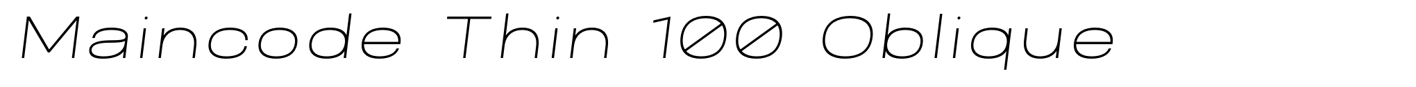 Maincode Thin 100 Oblique image